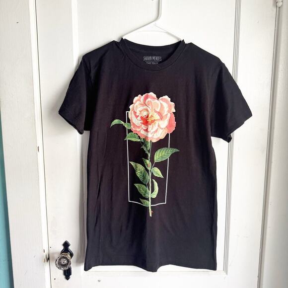 Shawn Mendes The Tour Black Short Sleeve Unisex T-Shirt Size Medium City Names - Picture 1 of 7